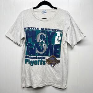 Salem Sports Seattle Mariners 1995 Major League Playoffs Boys T-Shirt Size 14-16